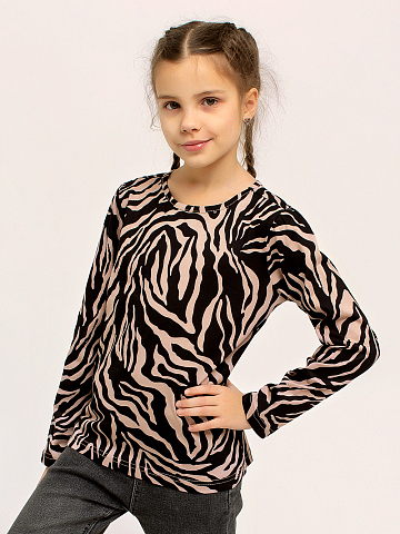 Лонгслив "Цветной" Зебра арт. дк143зб Лонгслив "Цветной" Зебра арт. дк143зб